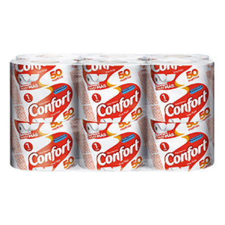 Papel Higiénico 50Mt 12Un Confort Manga x 4 (48 Rollos)